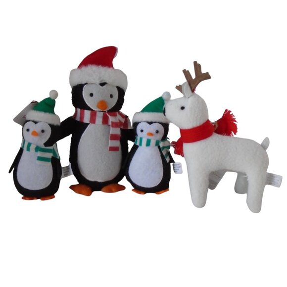 Felt Penguins and Reindeer Christmas Tree Ornaments Plush Decorations - Picture 2 of 7